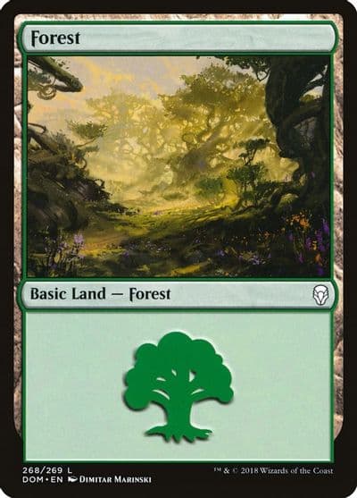 Forest 268 Dominaria Magic card