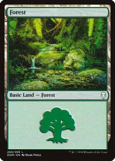 Forest 269 Dominaria Magic card