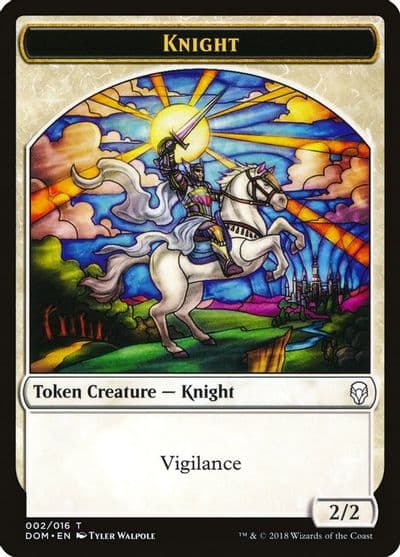 Knight Token 002 Dominaria Magic card