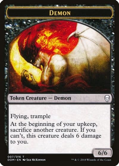 Demon Token Dominaria Magic card