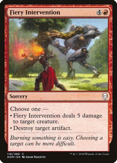 Fiery Intervention Dominaria Magic card