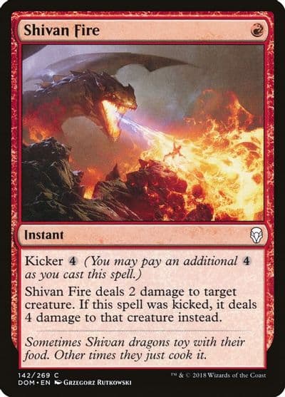 Shivan Fire Dominaria Magic card