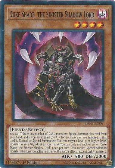 Duke Shade the Sinister Shadow Lord Structure Deck: Lair of Darkness Yu-Gi-Oh! card