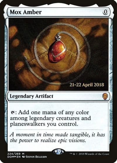 Mox Amber Prerelease Cards Magic card