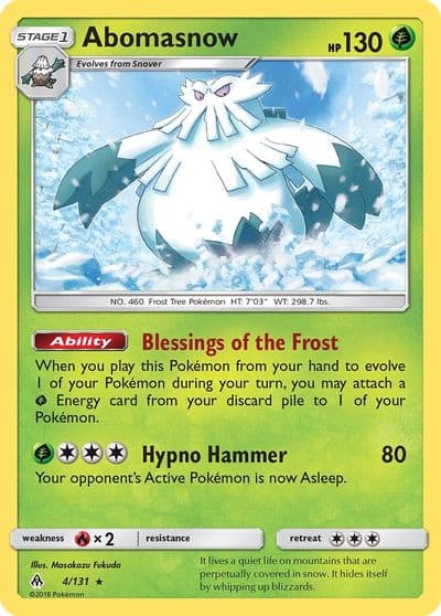 Abomasnow SM - Forbidden Light Pokemon card