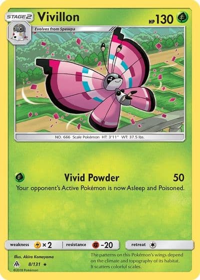 Vivillon SM - Forbidden Light Pokemon card