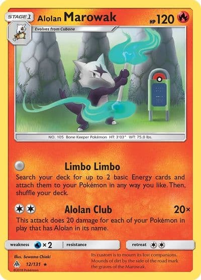 Alolan Marowak SM - Forbidden Light Pokemon card