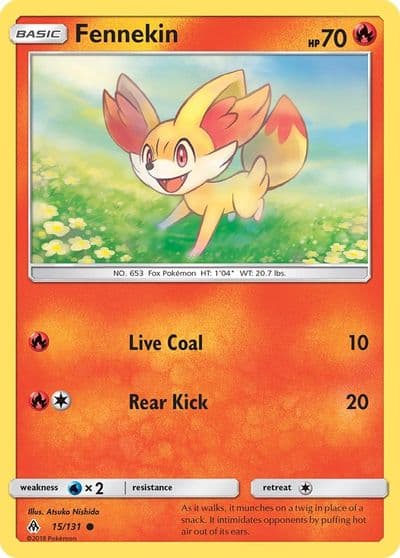 Fennekin (15) SM - Forbidden Light Pokemon card