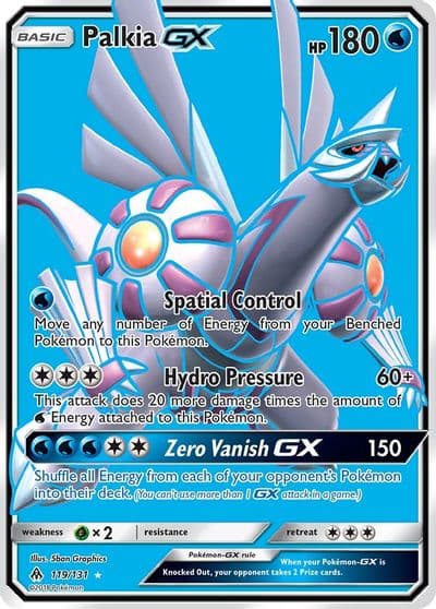 Palkia GX (Full Art) SM - Forbidden Light Pokemon card