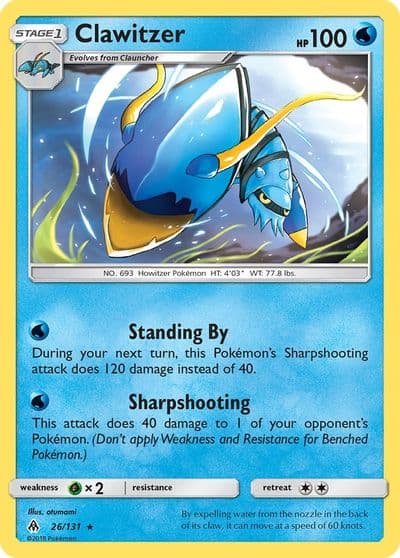 Clawitzer SM - Forbidden Light Pokemon card