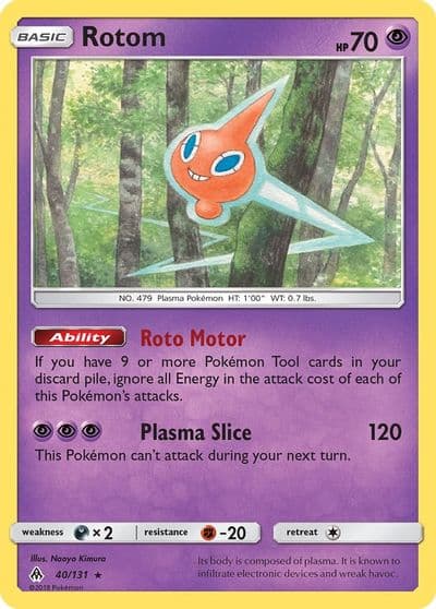 Rotom SM - Forbidden Light Pokemon card