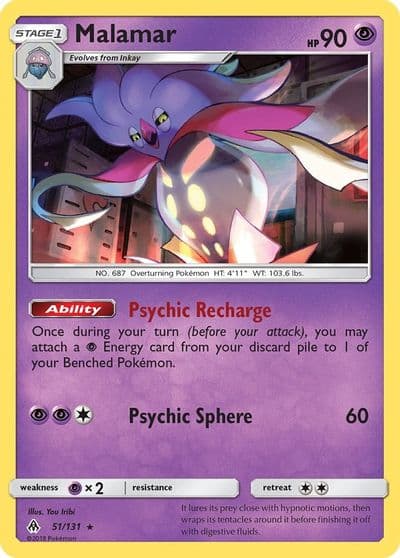 Malamar SM - Forbidden Light Pokemon card