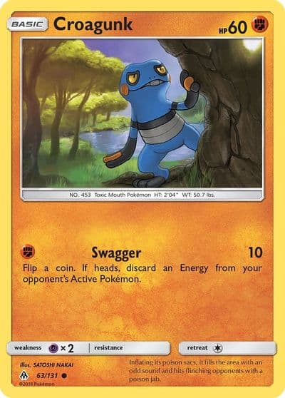 Croagunk SM - Forbidden Light Pokemon card