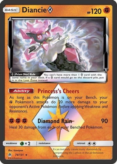 Diancie SM - Forbidden Light Pokemon card