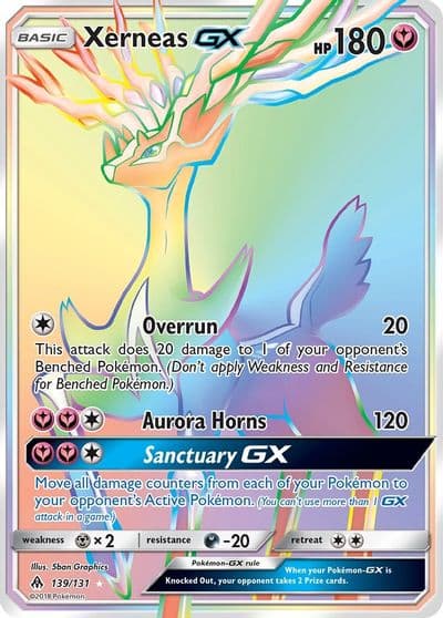 Xerneas GX (Secret) SM - Forbidden Light Pokemon card