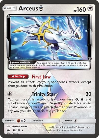 Arceus SM - Forbidden Light Pokemon card