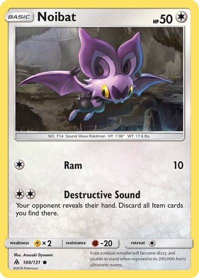 Noibat SM - Forbidden Light Pokemon card