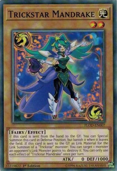 Trickstar Mandrake Flames of Destruction Yu-Gi-Oh! card