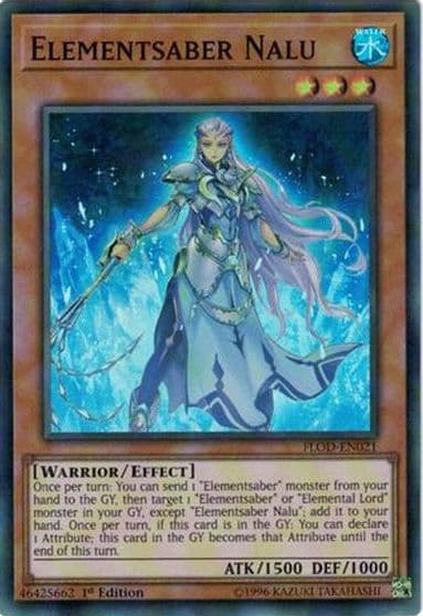 Elementsaber Nalu Flames of Destruction Yu-Gi-Oh! card