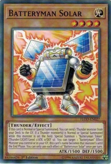 Batteryman Solar Flames of Destruction Yu-Gi-Oh! card