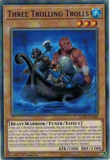 Three Trolling Trolls Flames of Destruction Yu-Gi-Oh! card