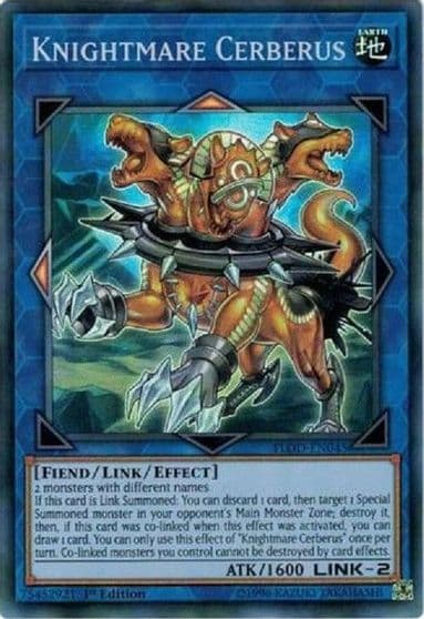 Knightmare Cerberus Flames of Destruction Yu-Gi-Oh! card