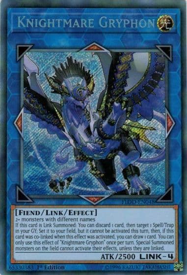 Knightmare Gryphon Flames of Destruction Yu-Gi-Oh! card