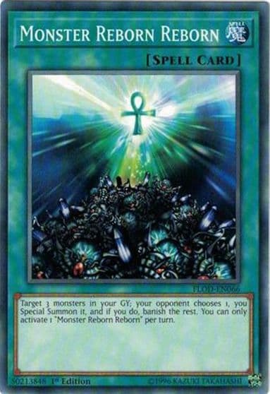 Monster Reborn Reborn Flames of Destruction Yu-Gi-Oh! card