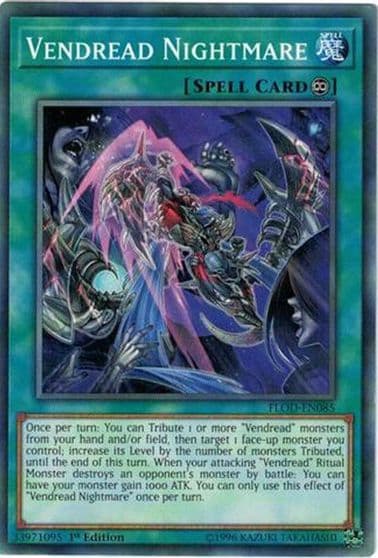 Vendread Nightmare Flames of Destruction Yu-Gi-Oh! card