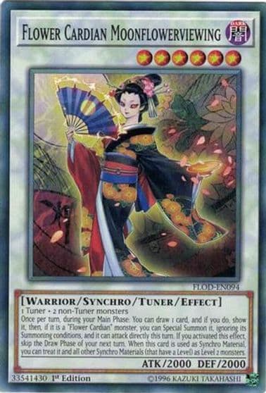 Flower Cardian Moonflowerviewing Flames of Destruction Yu-Gi-Oh! card