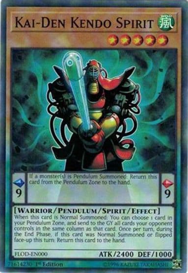 Kai Den Kendo Spirit Flames of Destruction Yu-Gi-Oh! card