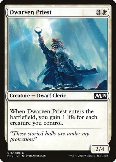 Dwarven Priest Core Set 2019 Magic card