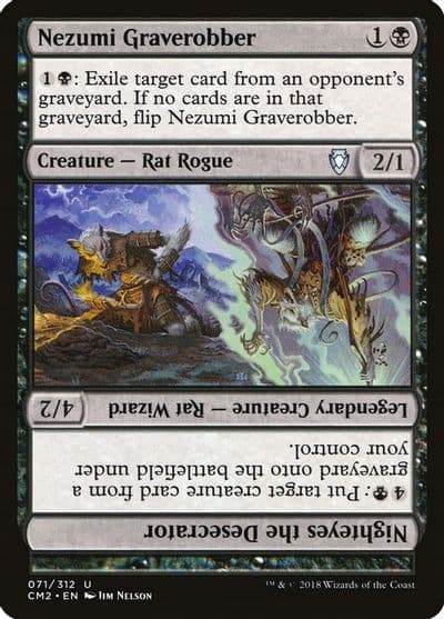 Nezumi Graverobber Nighteyes the Desecrator Commander Anthology Volume II Magic card