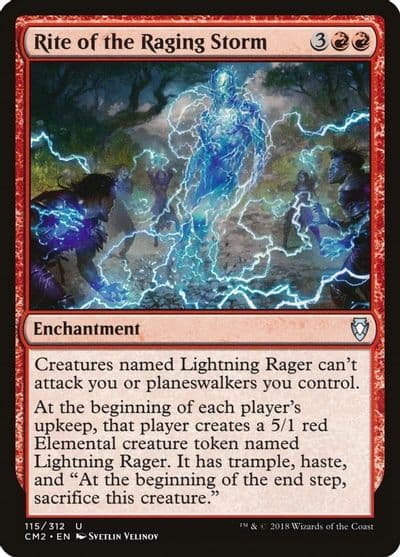Rite of the Raging Storm Commander Anthology Volume II Magic card