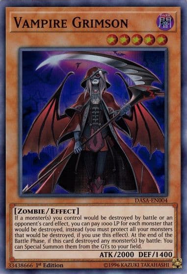 Vampire Grimson Dark Saviors Yu-Gi-Oh! card