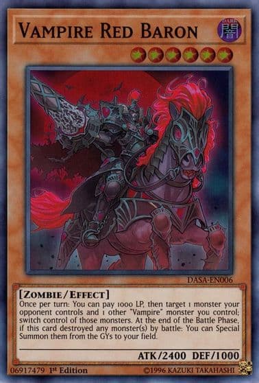 Vampire Red Baron Dark Saviors Yu-Gi-Oh! card