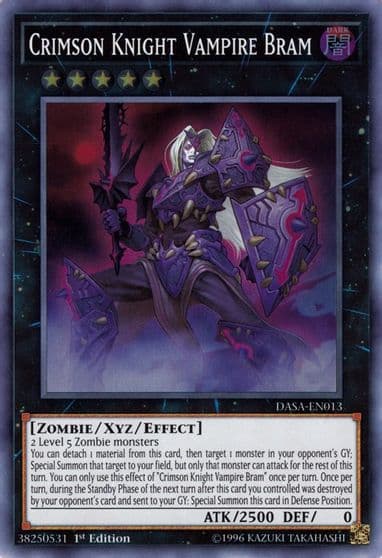 Crimson Knight Vampire Bram Dark Saviors Yu-Gi-Oh! card