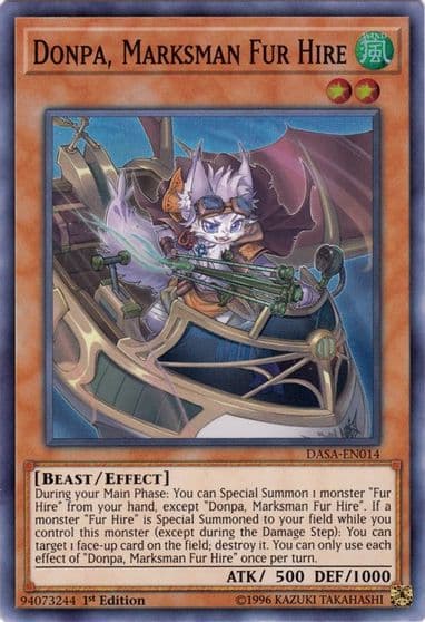Donpa Marksman Fur Hire Dark Saviors Yu-Gi-Oh! card