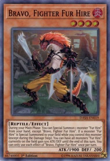 Bravo Fighter Fur Hire Dark Saviors Yu-Gi-Oh! card