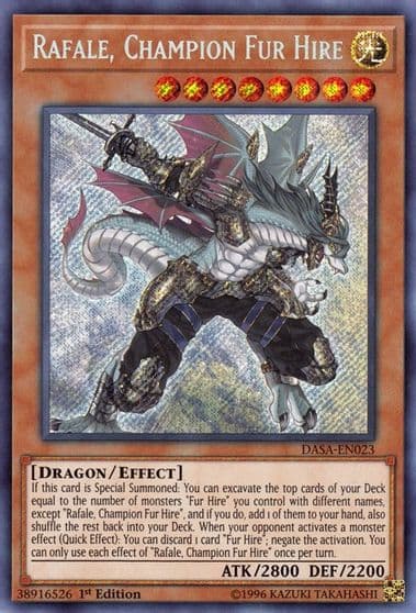 Rafale Champion Fur Hire Dark Saviors Yu-Gi-Oh! card