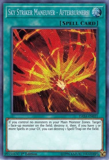 Sky Striker Maneuver Afterburners Dark Saviors Yu-Gi-Oh! card