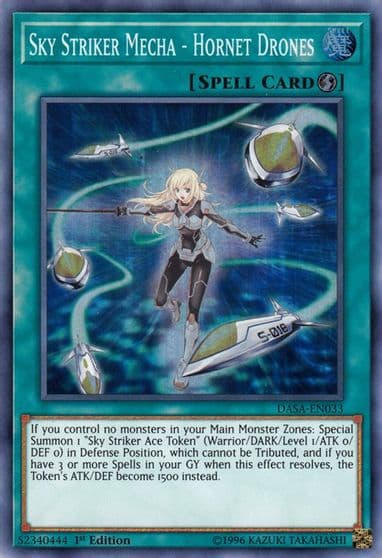 Sky Striker Mecha Hornet Drones Dark Saviors Yu-Gi-Oh! card