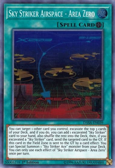 Sky Striker Airspace Area Zero Dark Saviors Yu-Gi-Oh! card