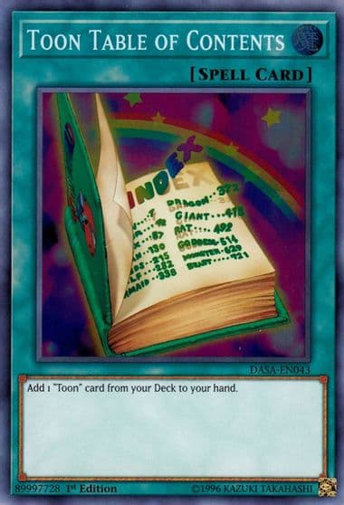 Toon Table of Contents Dark Saviors Yu-Gi-Oh! card