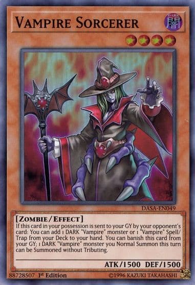 Vampire Sorcerer Dark Saviors Yu-Gi-Oh! card