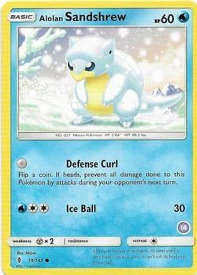 Alolan Sandshrew (14) SM Trainer Kit: Alolan Sandslash & Alolan Ninetales Pokemon card