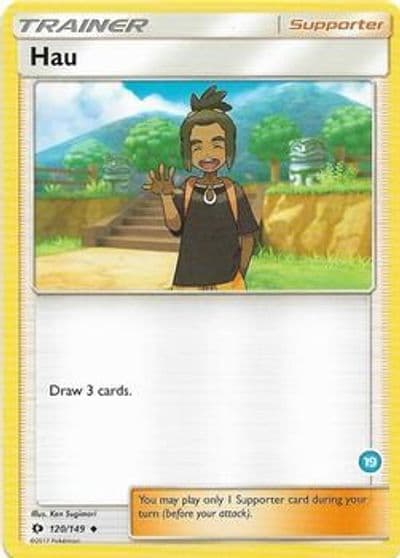 Hau (19) (Alolan Ninetales Half-Deck) SM Trainer Kit: Alolan Sandslash & Alolan Ninetales Pokemon card