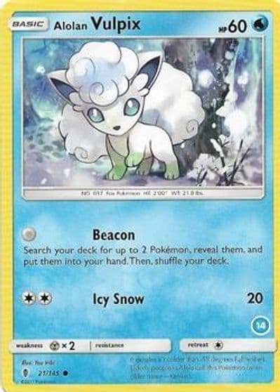 Alolan Vulpix (14) SM Trainer Kit: Alolan Sandslash & Alolan Ninetales Pokemon card