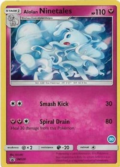 Alolan Ninetales (30) SM Trainer Kit: Alolan Sandslash & Alolan Ninetales Pokemon card
