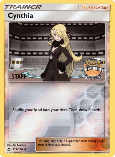 Cynthia (Regional Championships) [Staff] League & Championship Cards Pokemon card